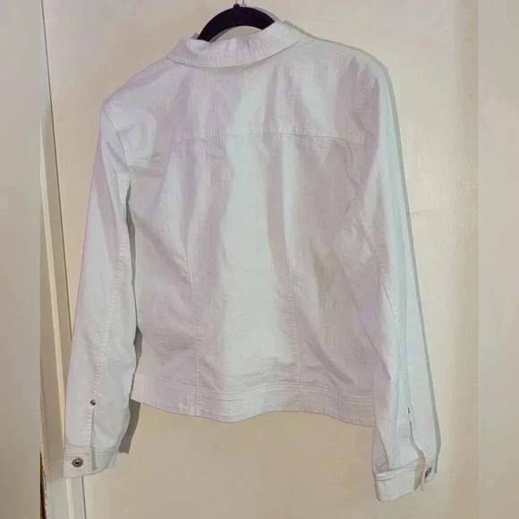 Christopher & Banks White Jean Jacket - Picture 4 of 4